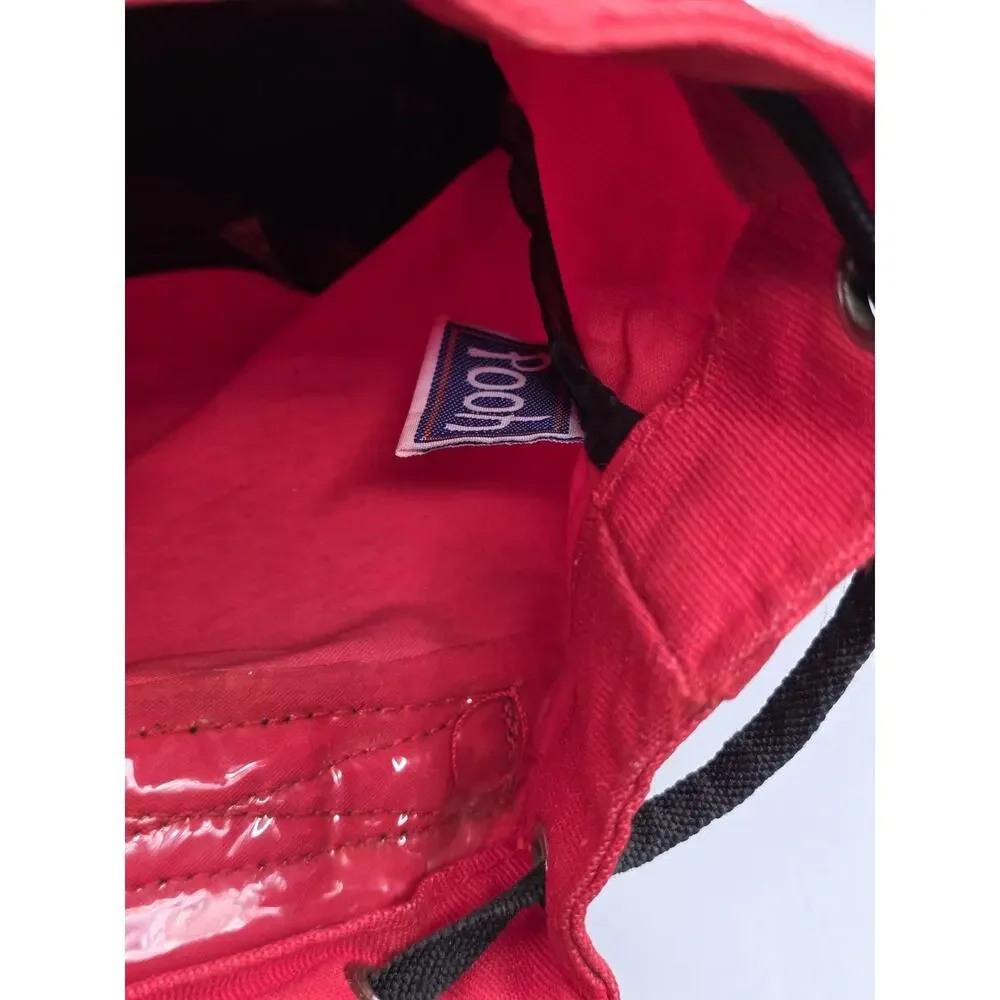 Vtg 90s Disney Store Winnie the Pooh Kidcore Mini Backpack Red Blue Yellow Bag